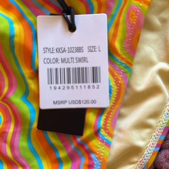 Kendall $ Kylie Swim bikini bottom- Vibrant Multicolor Bikini Bottom. Free Top - Picture 3 of 9